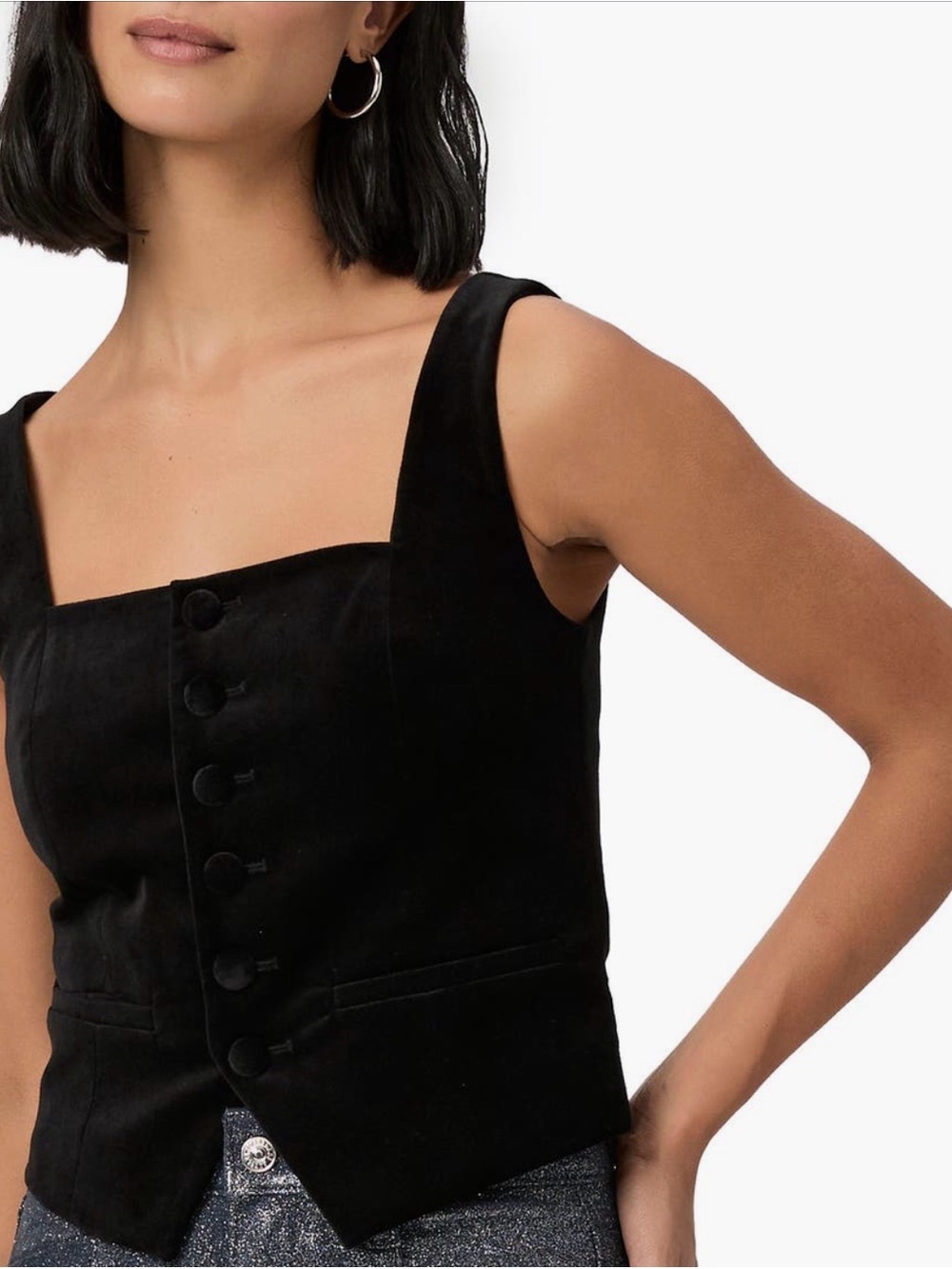 PAIGE Irene Button Front Top Size 0